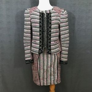Geometric Tweed Moulin Dress and Roxy Jacket Suit